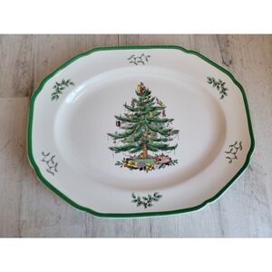 Spode porcelain‎ platter dish Xmas tree home collection England vintage